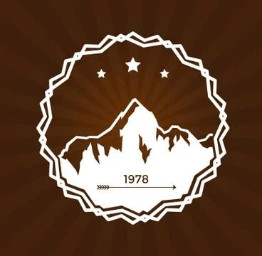 Ski Resort Logo Stock Illustration