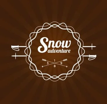 Ski Resort Logo Stock Illustration