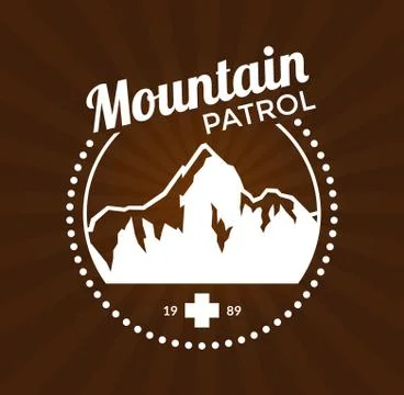 Ski Resort Logo Stock Illustration