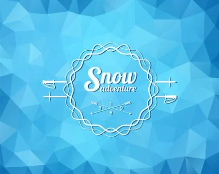 Ski Resort Logo Stock Illustration