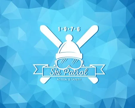 Ski Resort Logo Stock Illustration