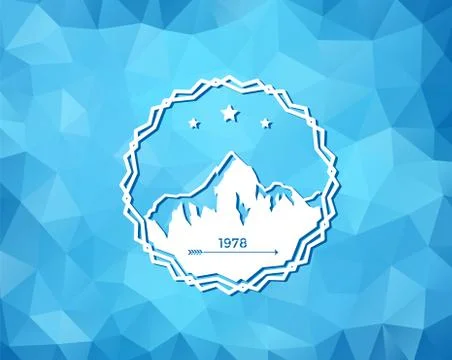 Ski Resort Logo Stock Illustration