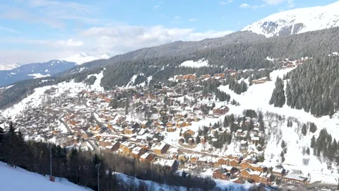 Ski resort panoramic view in winter Stock Footage 317097959
