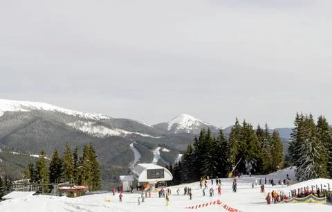 The ski resort. Stock Photos