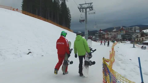 Ski Resort , Ski instructor Video stock 60008161