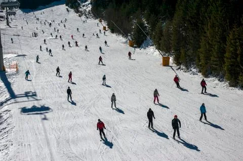 Ski resort slope Stock Photos