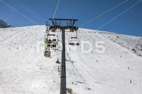 Ski resort slope Stock Photos