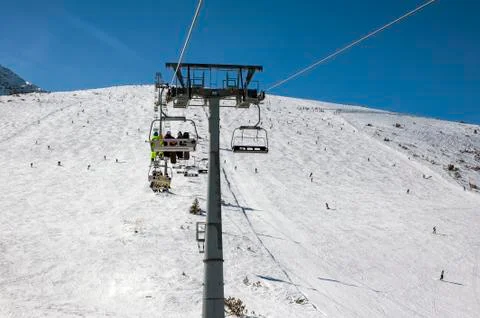 Ski resort slope Stock Photos