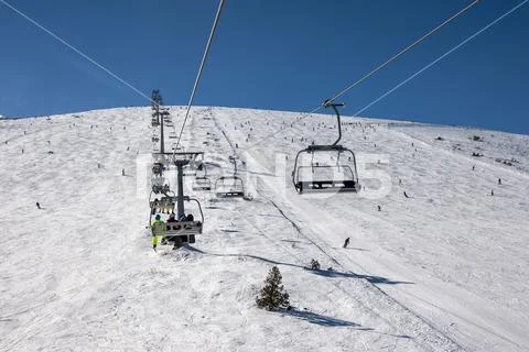 Ski resort slope Stock Photos