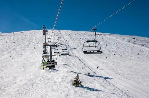 Ski resort slope Stock Photos