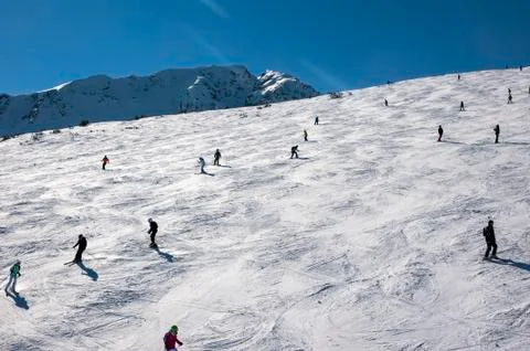 Ski resort slope 写真素材