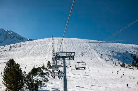 Ski resort slope Stock Photos