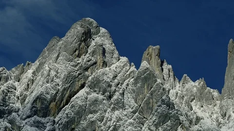 Ski resort, Snow covered mountains Austria Stock Footage 74187524