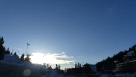 SKI RESORT WITH SNOW Stock Footage 121858759