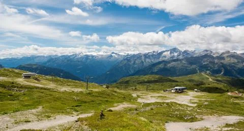 Ski resort in summer. Stock Photos