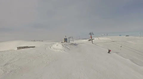 Ski resort. Summit. Stock Footage 59593633