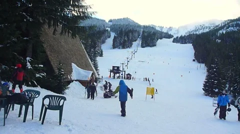 Ski Resort Time Lapse Stock Footage 8911937