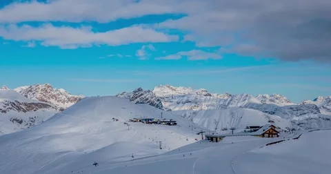 Ski Resort Timelapse 4k Stock Footage 44961865