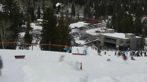 Ski Resort timelapse Stock Footage 9581679