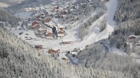 Ski resort timelapse Stock Footage 35196407