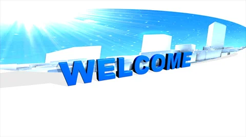 Ski resort, Welcome sign. 3D text on ani... | Stock Video | Pond5