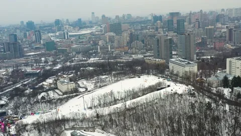 Ski resort in Winter Stock Footage 203753297