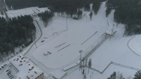 Ski run track Video stock 88089898