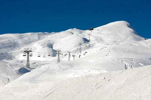 Ski runs Stock Photos