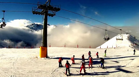 Ski School, child 库存影片 33799315