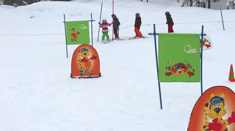Ski school Stock Footage 35501274