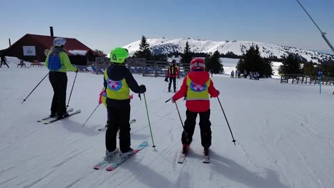 Ski school Kopaonik Stock Footage 330680309