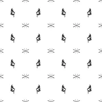 Ski seamless pattern Stock Illustration