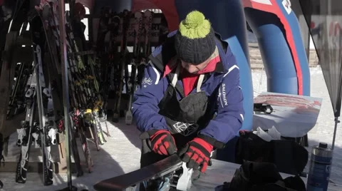 Ski service outside Stock Footage 46153905
