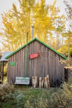 Ski Shed Foto stock