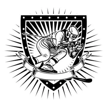 Ski shield Stock Illustration