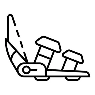 Ski shoes fix tool icon, outline style Illustration