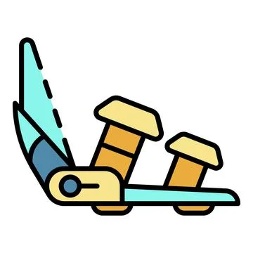 Ski shoes fix tool icon color outline vector Illustration