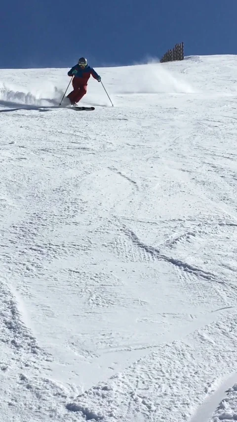 Ski Short Turns On Piste Stock Footage 124688381