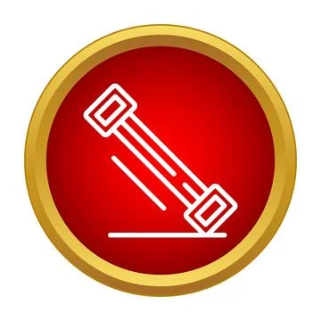 Ski simulator icon representing winter sport training Illustrazione stock