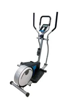 Ski simulator isolated on a white background Stock Photos