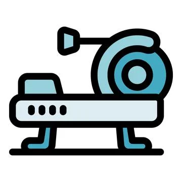 Ski simulator machine activating leg muscles for winter sports training Illustrazione stock