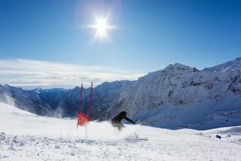 Ski slalom Stock Photos