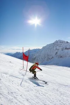Ski slalom Stock Photos