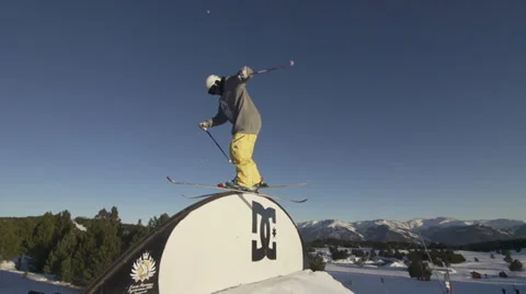 SKI SLIDE RAINBOW.MTS Stock Footage 32300830