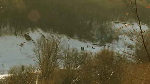 On the Ski Slope Stock Footage 1041835