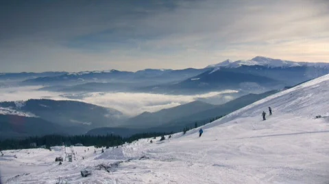 Ski slope, HD Stock-Footage 673778