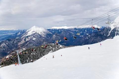 Ski slope Stock Photos