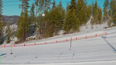 Ski slope, ski resort Stock Footage 301818974