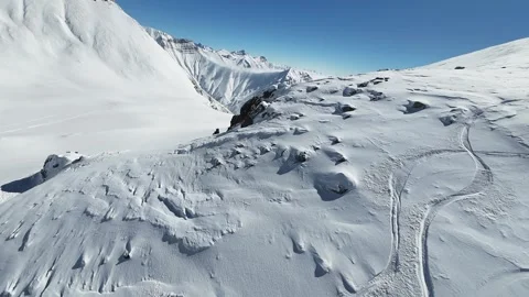 Ski slopes Gudauri 库存影片 306970657
