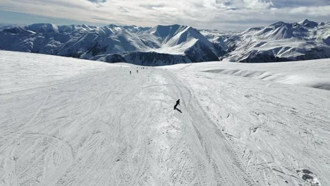 Ski slopes Gudauri 库存影片 306973097